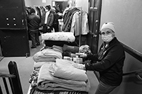 Soup Kitchen : St Luke's Lutheran Church : Hell's Kitchen : Food queues : Food lines : Hell's Kitchen : Streetlife, New York, Photo by Richard Moore
